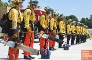 Incarcerated firefighter cadets at the Ventura Training Center in July 2022 (Photo: Mario Tama/Getty Images)