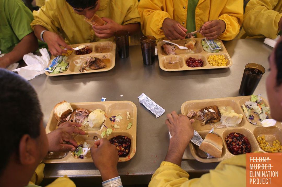 Thanskgiving meal at the Immigration and Customs Enforcement detention facility in Florence, AZ on Thanksgiving 2024 (Photo: John Moore/Getty Images)