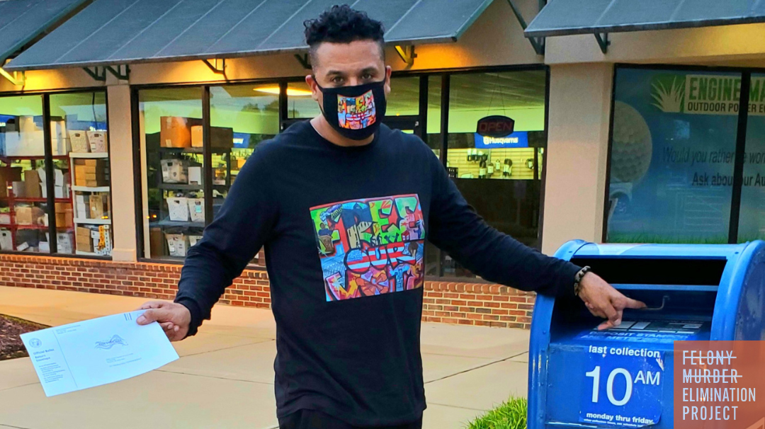 Fernando Bermudez mails in his ballot for the 2020 General Election. (Photo: Fernando Bermudez)