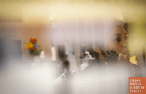 Briana Fair, a mental health clinician with the San Mateo Police Department, talks to a dispatcher on her radio about a mental health related 911 call. (Photo: Manuel Orbegozo/CalMatters)