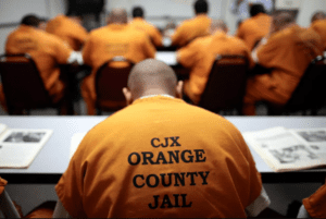 Incarcerated persons at the Orange County jail in Santa Ana. (Photo: Lucy Nicholson / Reuters)