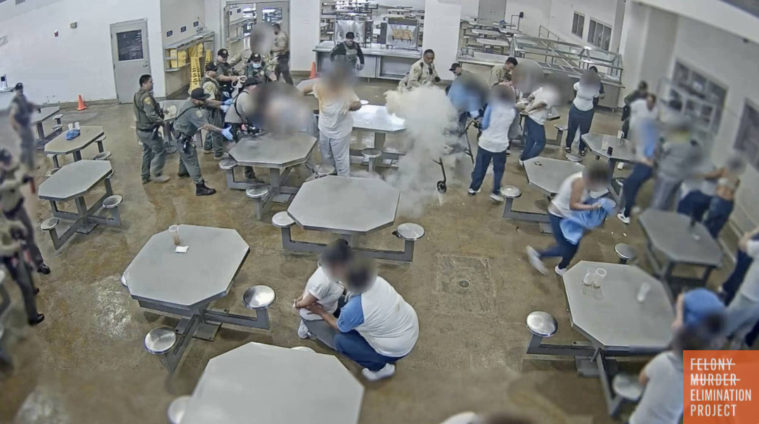 Incarcerated women crouch while others run for safety after officers deployed pepper spray and OC grenades during a 2024 use-of-force incident at the Central California Women’s Facility. (Photo: California Department of Corrections & Rehabilitation)