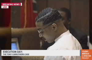 Screencap: Tony Carruthers appears in court during his 1994 trial for murder/kidnapping in Memphis, TN (ABC24 Memphis)