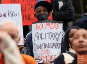Protestors at New York City's Rikers Island jail in October of 2022 (Photo: Getty Images)